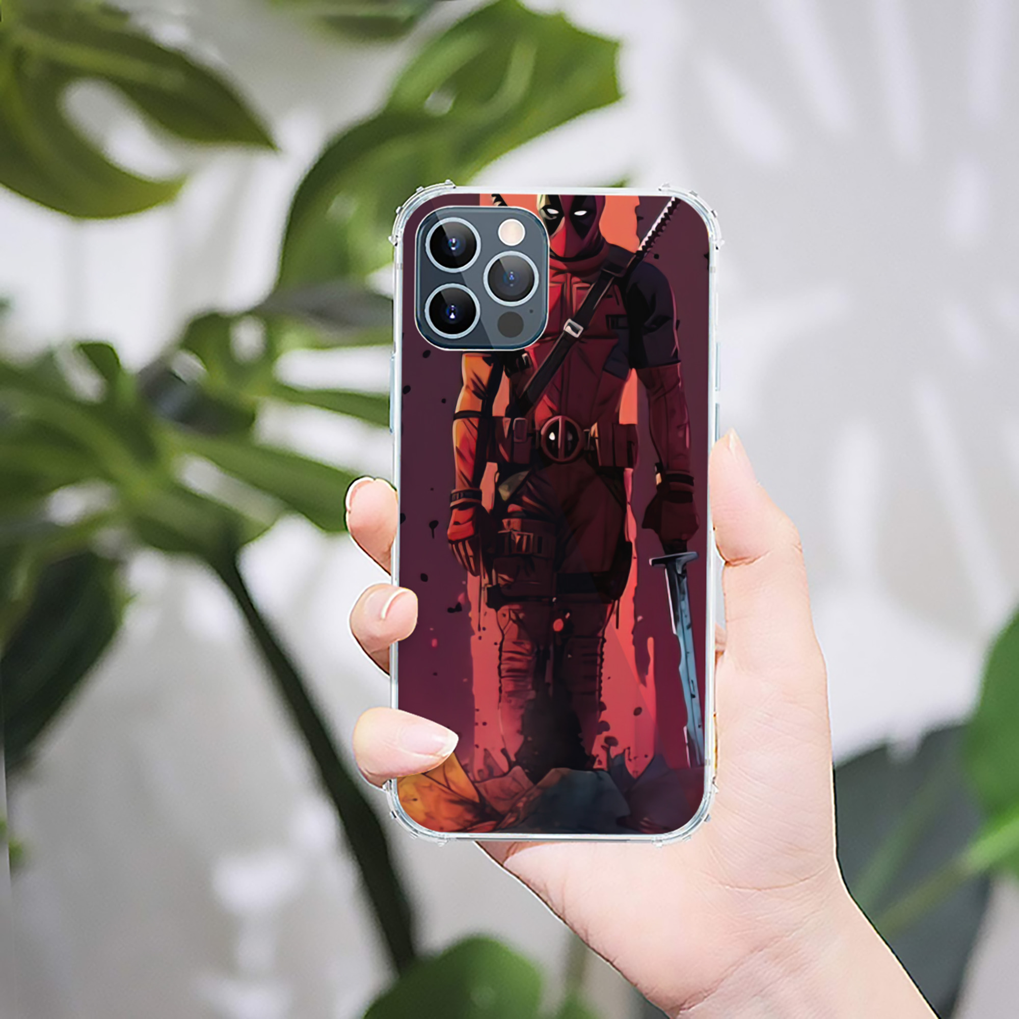 （画像用） Deadpool デッドプール 【iPhone 12シリーズ対応】透明スマホケース（クリアソフトケース）